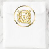 Sticker initial Q rond en or (Sac)