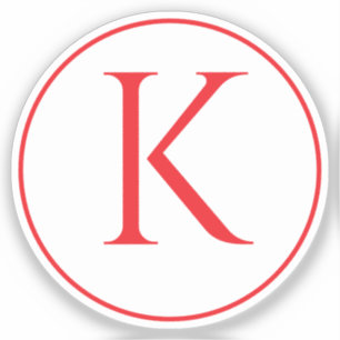 Sticker Initiales de monogramme Nom Lettre Alphabet gras r
