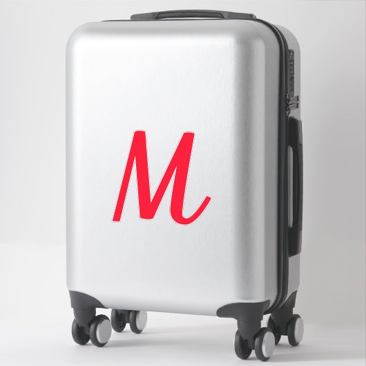 Sticker Initiales de monogramme Texte de lettre personnali (Sur valise)