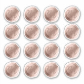 Sticker Initiales de sceau de cire d'or rose Monogramme Ma (Devant)