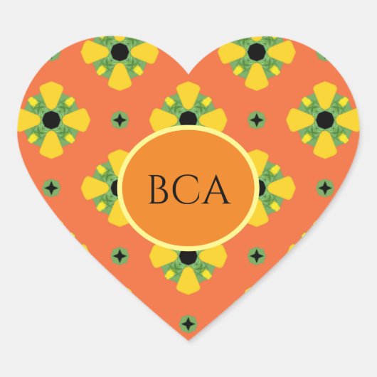 Sticker Initiales jolie partie Favoriser amusant B (Devant)