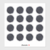 Sticker Initiales Mariage Monogramme en cire bleu marine (Feuille)