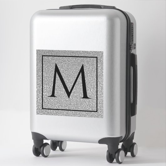 Sticker Initiales Monogrammes Nom personnalisé Parties sci (Sur valise)