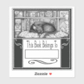 Sticker INK Maîtresse Lenore la bibliothèque Plaque de cha (Feuille)