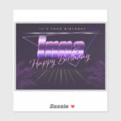 Sticker Inna Nom Prénom lila retro (Feuille)