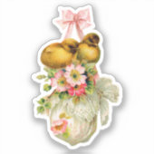 Sticker inséparables Flower Vintage Pâques Card art classi (Recto)