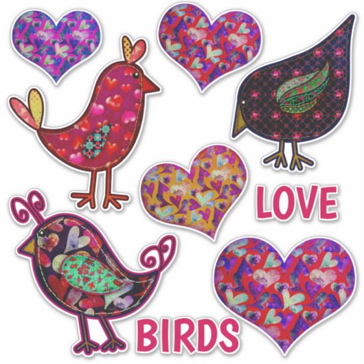 Sticker Inséparables | Formes cardiaques | Saint Valentin (Devant)