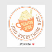 Sticker Insigne citrouille épice - Décal de vinyle d'autom (Feuille)