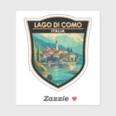Sticker Insigne d'art de voyage Lago di Como Italia (Feuille)