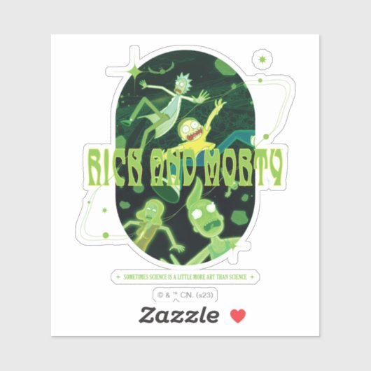 Sticker Insigne de devis de décrochage de Rick et Morty (Feuille)