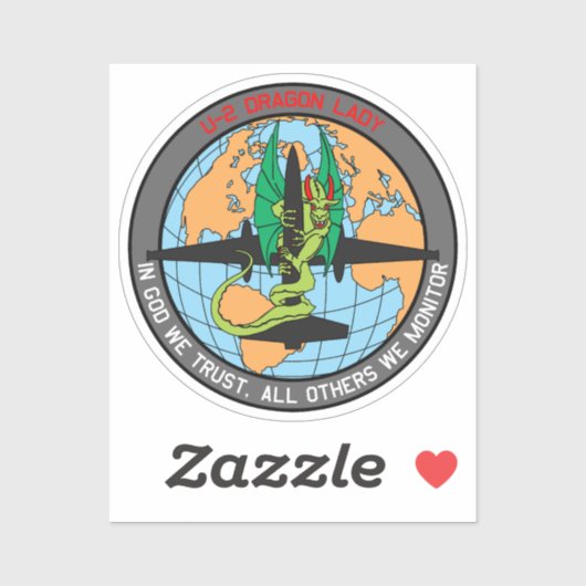 Sticker Insigne de la dame du dragon U-2 (Feuille)