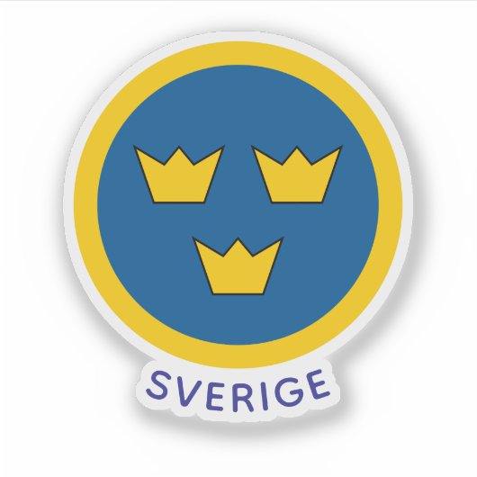 Sticker Insigne de la Suède (Devant)