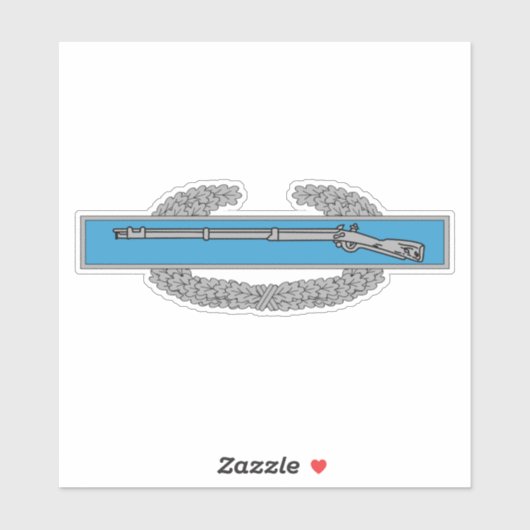 Sticker Insigne de l'Infanteur de combat CIB Armée Vétéran (Feuille)
