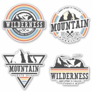 Sticker Insigne de nature sauvage de montagne