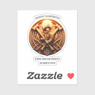 Sticker Insigne des pompiers symbolisant la bravoure
