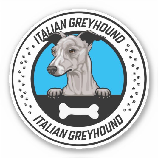 Sticker Insigne d'illustration de Peeking en Grèce italien (Devant)