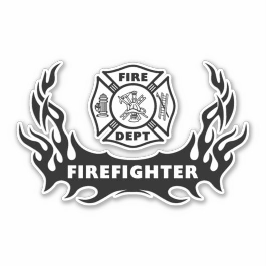 Sticker Insignes de Secourt de pompier (Devant)