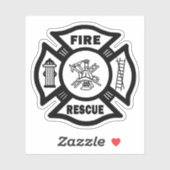 Sticker Insignes de Secourt de pompier (Feuille)