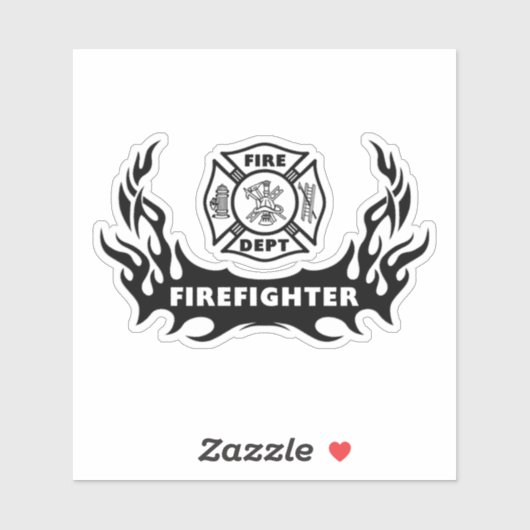 Sticker Insignes de Secourt de pompier (Feuille)