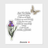 Sticker Inspiration Juste Pour Aujourd'Hui (Feuille)