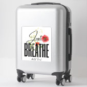 Sticker Inspiration Juste Respirer Floral Yoga (Sur valise)