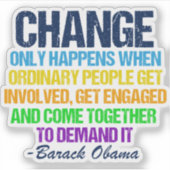 Sticker Inspiration Obama Citation de l'ordinateur portabl (Devant)