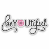 Sticker Inspirationnel BeYOUtiful (Devant)