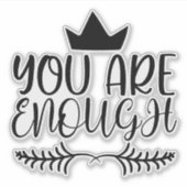 Sticker Inspirationnel Vous êtes assez positif dire (Devant)