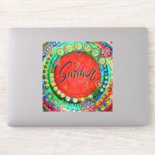 Sticker Inspirationnel Whimsical Red Survivor Inspirivity