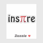 Sticker Inspirer Math Geek Black Red Pi Day (Feuille)