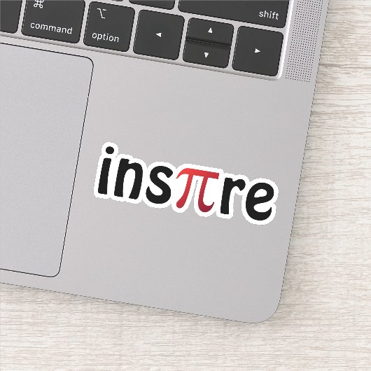 Sticker Inspirer Math Geek Black Red Pi Day (Détail)