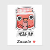 Sticker Insta-jam Funny Social Media Jam Pun (Feuille)