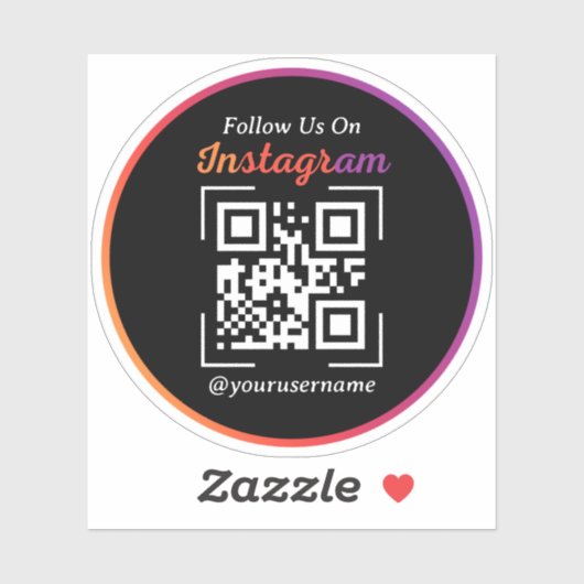 Sticker Instagram Business QR Code noir (Feuille)