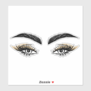 Sticker Institut de beauté Pretty Eyes Maquillage Cils Ext