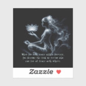 Sticker Instructeur de Yoga Méditation Lotus Pose Lumineus (Feuille)