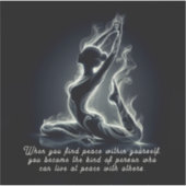 Sticker Instructeur de Yoga Reiki Pose King Pigeon à une j (Devant)