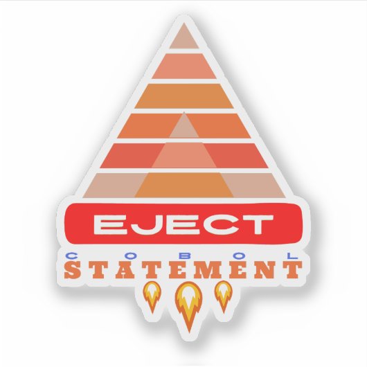 Sticker Instruction d'éjection de programmation Cobol (Devant)