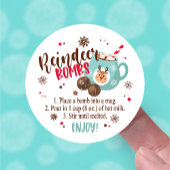 Sticker Instructions pour la bombe de cacao chaud de Noël