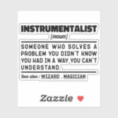 Sticker Instrumentaliste Noun instructeur aux instruments  (Feuille)