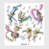Sticker Instruments de musique classique (Feuille)