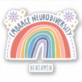 Sticker Intégrer la neurodiversité Sensibilisation à la sa (Devant)