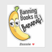 Sticker Interdiction des livres de bananes (Feuille)