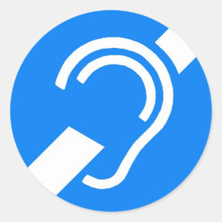 Sticker International Symbol for the Deaf