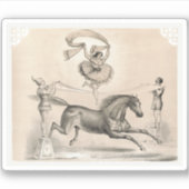 Sticker Interprète De Cirque Qui Saute Sur Un Gros Ruban (Devant)