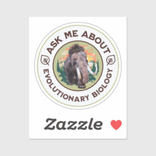 Sticker Interrogez-moi sur la biologie évolutive Woolly Ma