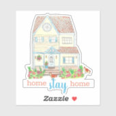 Sticker Introduction Rester à la maison (Feuille)