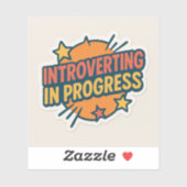 Sticker; Introvert; Vooruitgang Sticker (Vel)