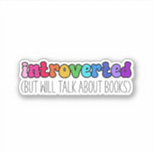 Sticker Introverted Book Lover (Devant)