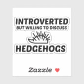 STICKER INTROVERTED BUT WILLING TO INTELLIGENT INTELLIGENT (Feuille)