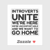 Sticker Introverties Unite (Feuille)
